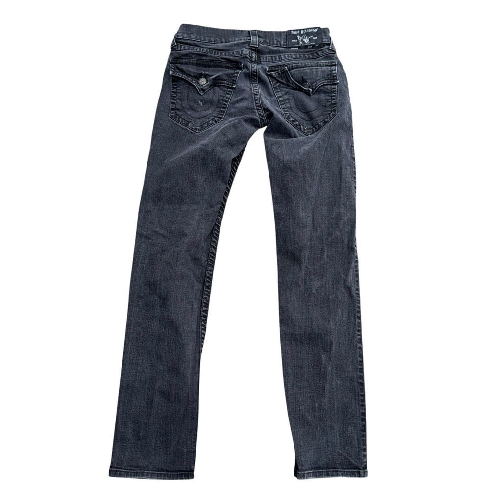 True Religion Men’s Jeans size 31 Faded Black Rocco Relaxed Skinny Straight Leg - Picture 3 of 7